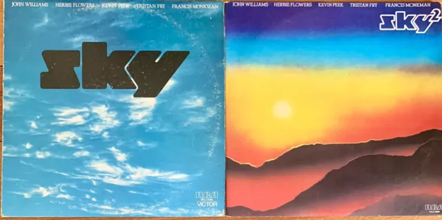 Sky 1979 & Sky 2 1980 (double) Vinyl LPs John Williams Herbie Flowers Monkman