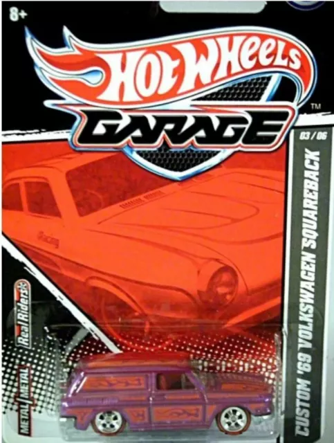 Hot Wheels Garage '69 Redline Vw Variant Squareback Wagon Real Riders Purple