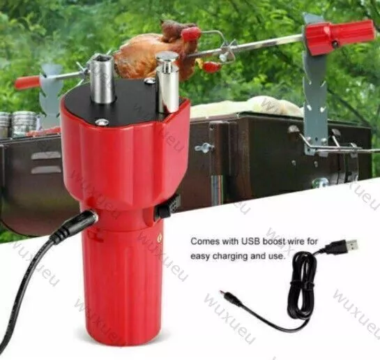 5V Rotator Grillmotor Motor BBQ Grillspieß Spießantrieb Spießdreher USB Kabel se