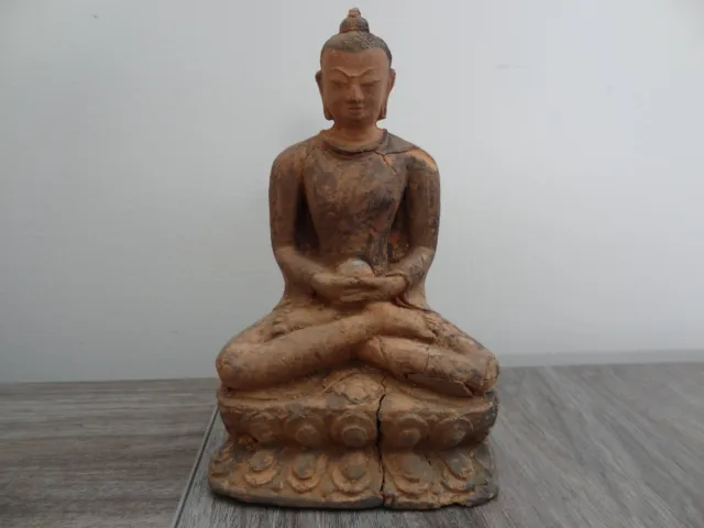 Antique  Tibetan Mongolian Buddhist Clay Statue