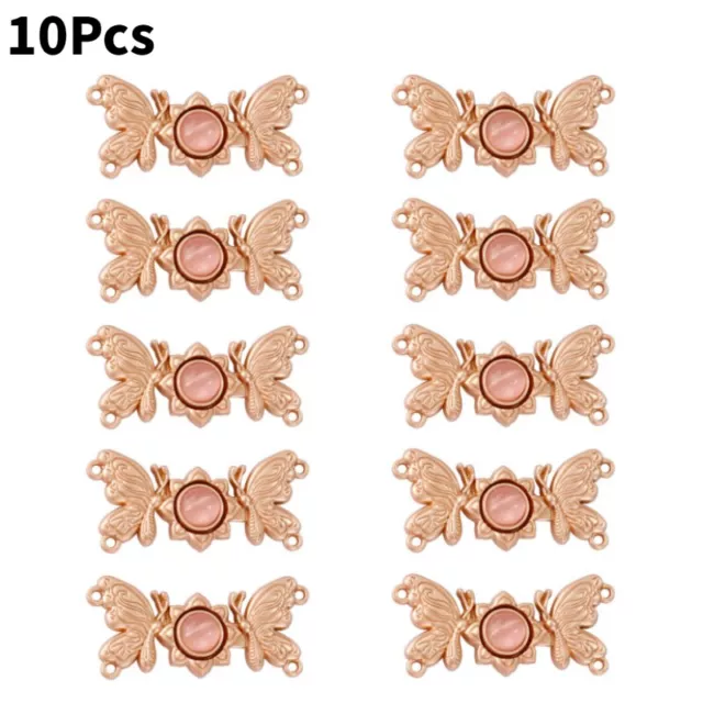 10Pcs Métal Fermoir Cape Châle Grande Pinces Col Tourbillon Fleur Attaches