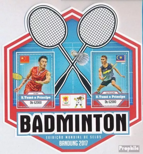 Sao Tome e Principe miniature sheet 1292 (complete. issue) MNH 2017 badminton