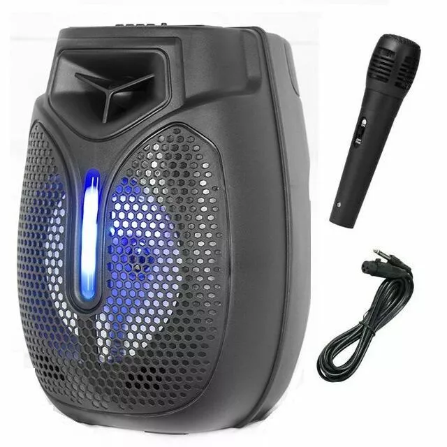 Cassa Amplificata Karaoke Bluetooth Usb Portatile Ricaricabile + Microfono