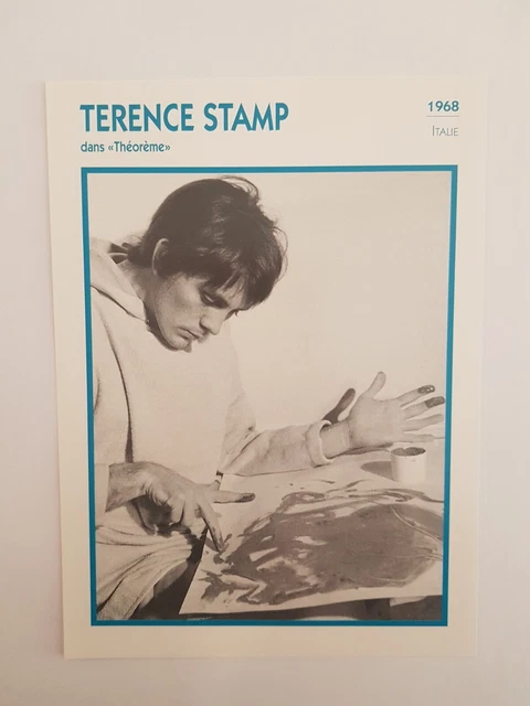 TERENCE STAMP dans Théorème - CARTE FICHE CINEMA PORTRAIT DE STAR