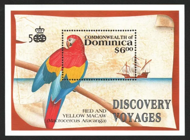 Dominica 1991 - Mi-Nr. Block 179 ** - MNH - Schiffe / Ships - Vögel / Birds
