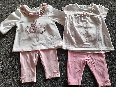 Girls Outfit Clothes bundle Baby 0 - 3 months Leggings Bodysuit and Tops 8 items