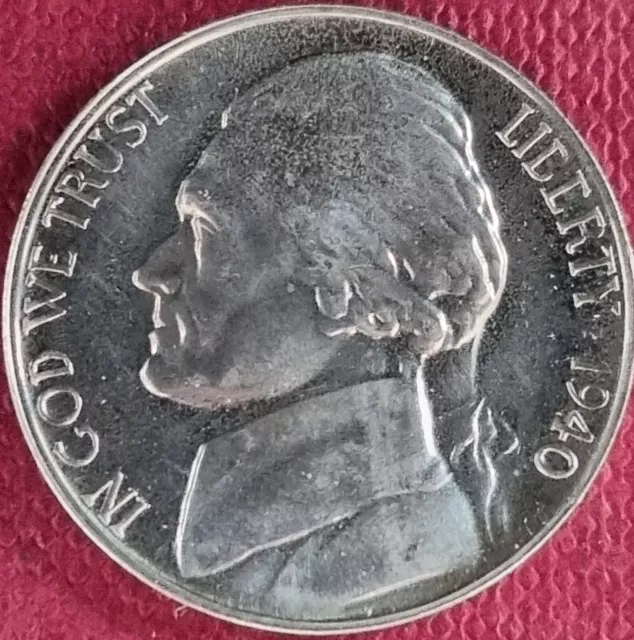 1940 Jefferson Nickel 5c PROOF High Grade UNC #63933