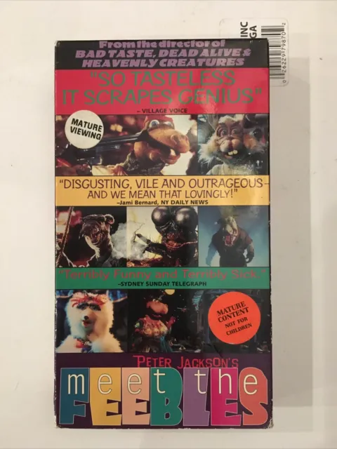 MEET THE FEEBLES VHS (1989) Peter Jackson / Dead Alive Productions $70. ...