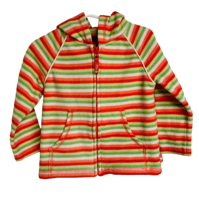THE CHILDREN'S PLACE Toddler Fleece Striped Zip Up Hooded Jacket Size ...