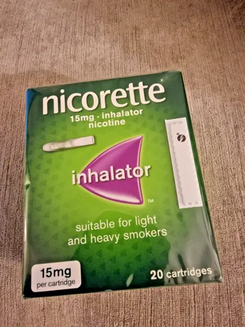 NEW NICORETTE Inhalator, 15 mg, 20 Cartridges (Quit Smoking & Stop Smoking Aid)