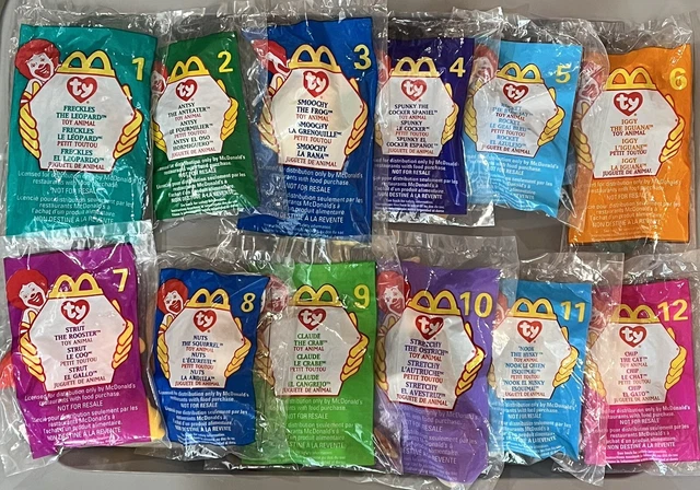 Mcdonalds Teenie Beanie Babies 1999- Happy Meal- Complete Set- Sealed