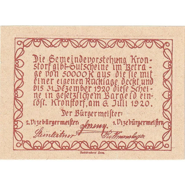 [#287912] Austria, Kronstorf, 10 Heller, château, 1920, 1920-12-31, UNC, Mehl:FS