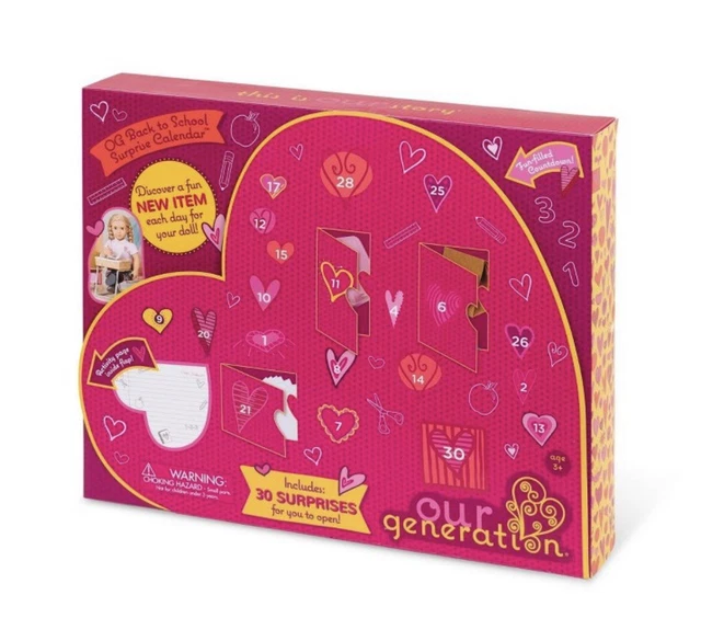 OUR GENERATION BACKTOSCHOOL Surprise Countdown Calendar for 18" Dolls