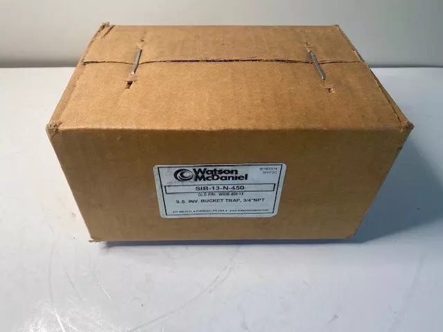 Watson McDaniel SIB-13-N-450 Inverted Steam Trap 3/4" NPT 450 PSIG SS NEW