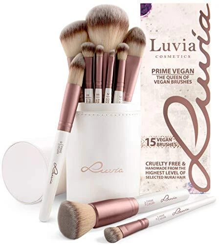 Set 15 Pennelli da Trucco Prime Vegan per make-up Professionale