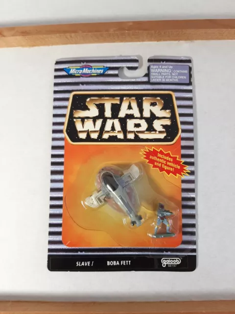 Star Wars Micro Machines Slave 1 & Boba Fett Mini Pack Galoob VERY RARE 1997