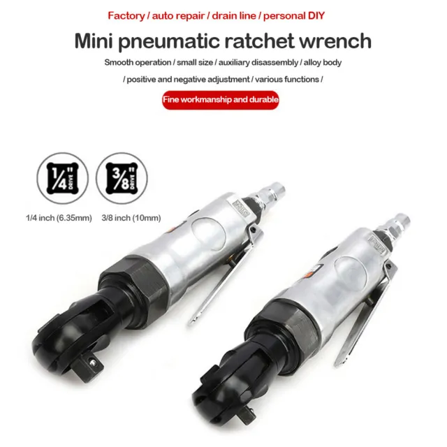 New Right Angle Mini Air Pneumatic Ratchet Wrench Torque Reversible Impact Tool.