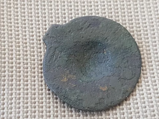 Superb rare Roman bronze/gold gilded disc brooch. Please read description. L113s 3