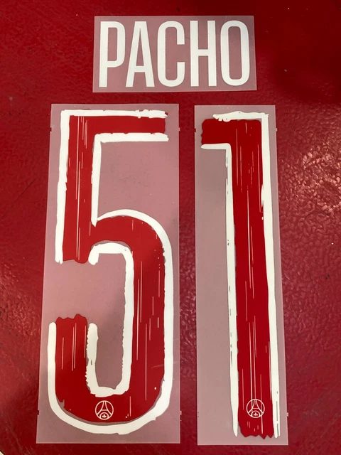 Flocage Officiel PSG Pacho 51 - Maillot Third UCL 2025/2026, Adulte, Neuf