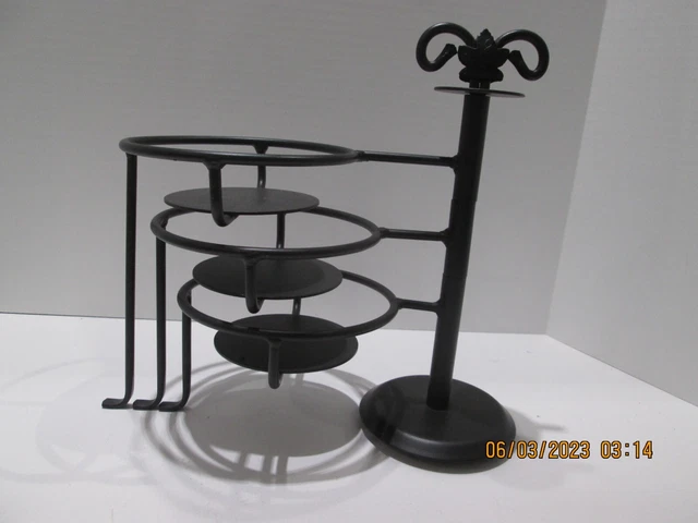 Longaberger Wrought Iron Basket Bowl Stand Adjustable Swivel Configurable