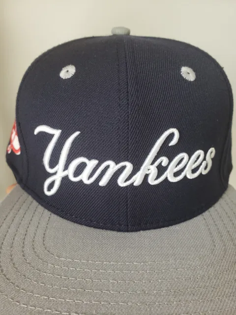 New York Yankees Hat Cap Snapback Snap Back Script Wordmark Blue Pro Standard