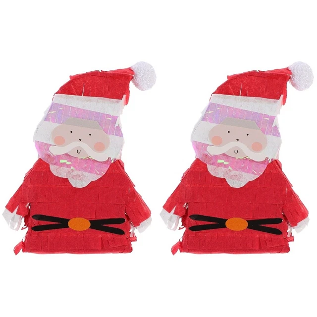 2 piezas Piñata Pequeña Extra Grande Pinata Santa Pinata Navidad Piñata