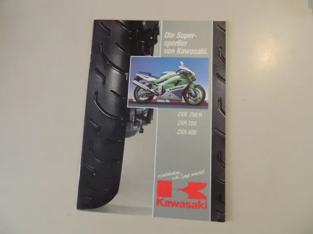 . 1991 カワサキ Kawasaki ZXR 750 / R ZXR 400  Prospekt Brochure Foletto Opuscolo