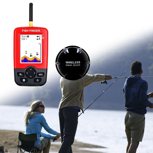 LUCKY Ecosondeur Pêche Détecteur de Poisson Couleur sans Fil Portable