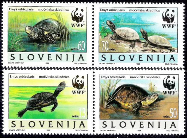 Slovenia 1996 WWF Turtles Animals Amphibians Conservation Environment 4v MNH