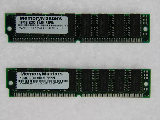 Mémoire RAM EDO DRAM 128 Mo (2x64 Mo) SIMM 72 Broches - 60ns, Pour Ordinateurs Anciens, Garantie à Vie