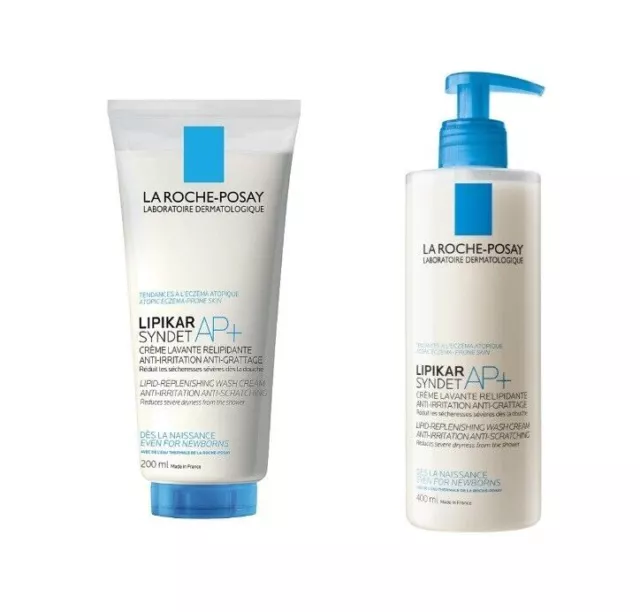 La Roche-Posay Lipikar Syndet AP+ crema de lavado reposición de lípidos 200 ml 400 ml regalo