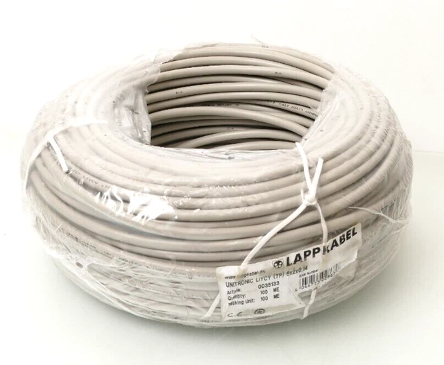 Lapp Kabel 0035133 Unitronic LiYCY (TP) 6x2x0,14 | 100m, PVC, Grau