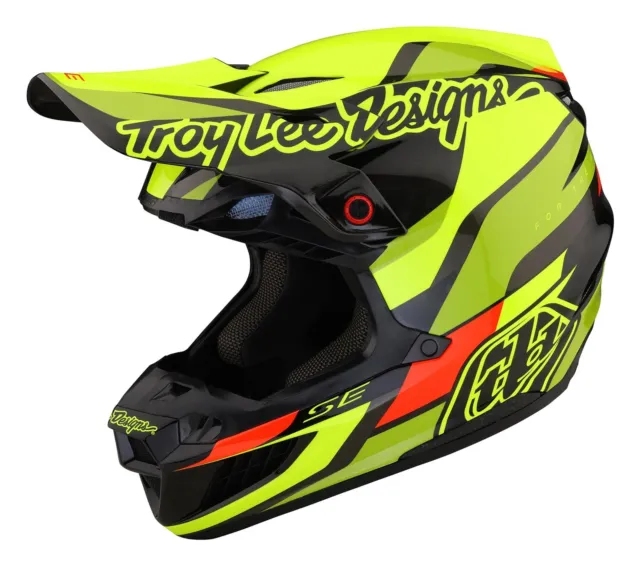Troy Lee Designs Erwachsenen SE5 Carbon MX Helm mit Mips Omega schwarz/flogelb