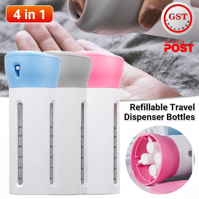 4-in-1 Leakproof Lotion Travel Original Bottle Dispenser Rotatable Shampoo Gel
