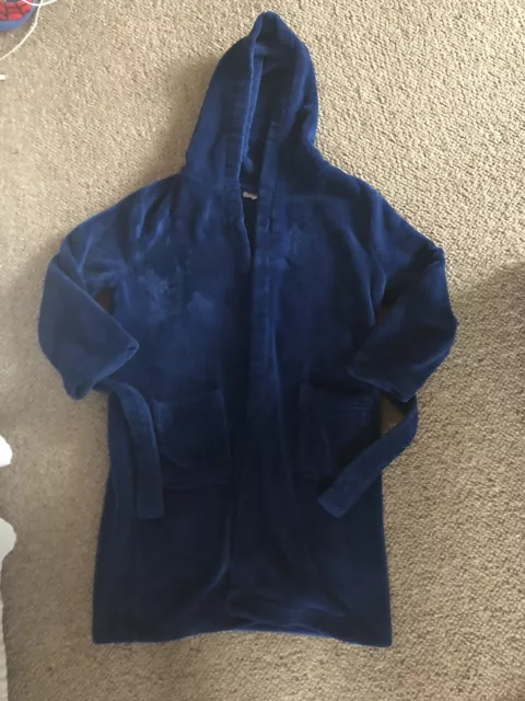 Boys Navy Blue Dressing Gown Age 6-7 Years