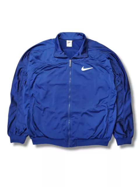90s vintage homme NIKE dos swoosh bleu manteau veste Taille XL