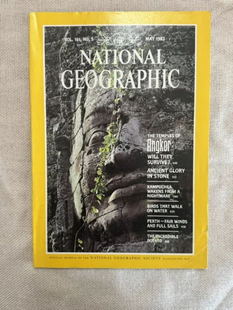 1982 May National Geographic Famous The Temples of Angkor Special Issue