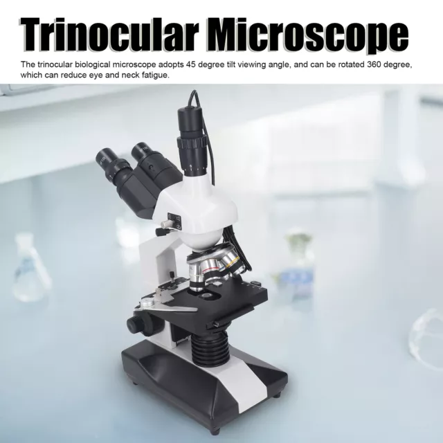 Trinocular Microscope 40X-5000X 5MP Electronic Eyepieces 45 Degree Professional