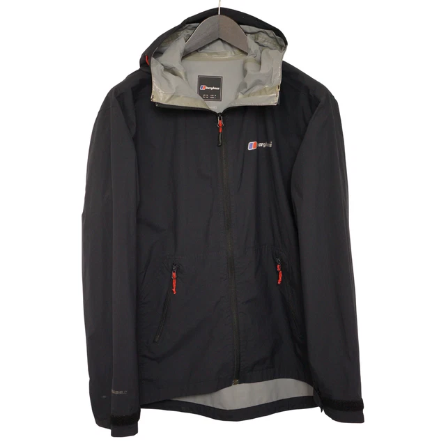 Uomo Berghaus Hydroshell Giacca Traspirante Nero Impermeabile Taglia M VAG207