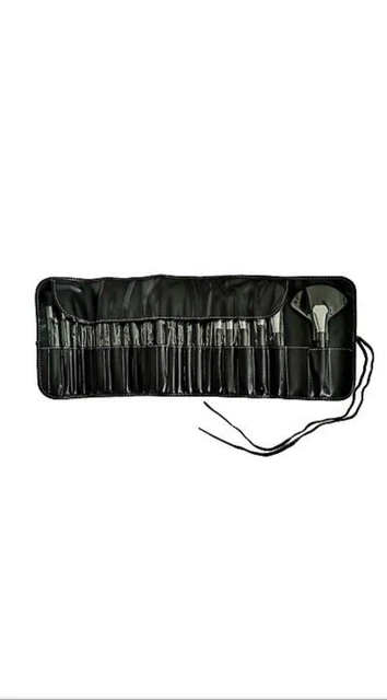 Kit 24 Pennelli, Trucco, Set Viso, Occhi, Make Up Professionali, Astuccio Stoffa