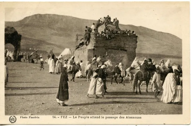 Postcard / Carte Postale Maroc / Fez Le Peuple Attend Le Passage Des Aissaouas