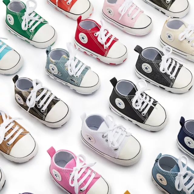 Newborn Baby Boy Girl Pram Shoes Infant Sneakers Toddler Pre Walker Trainers