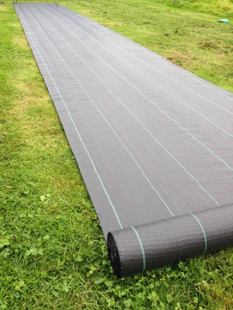 5m x 10m 100gm Gartenbau Bodenabdeckung Unkrautbekämpfung Stoff 2