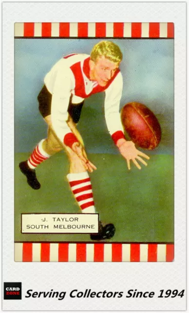 1954 Coles VFL Trading Card Series 1 J. TAYLOR-STH MELB -RARE-EXCELLENT