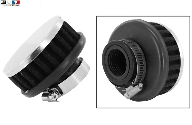 Cornet Filtre à Air Droit Chromé Et Rouge Ã˜38mm Sifam Pour Moto 50 Scooter Cyclo - Auto