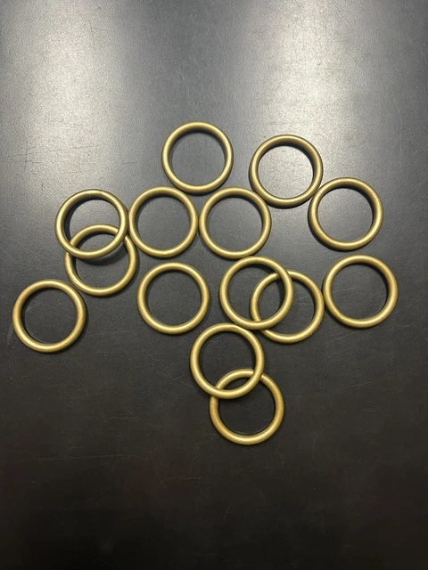 Set of 14 Restoration Hardware Classic Antique Brass Curtain Rings Size Large