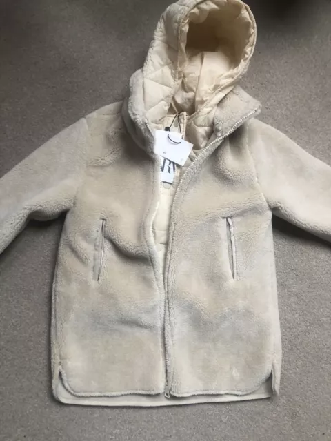 Cappotto in pelliccia sintetica Zara nuovo con etichette con gilet rimovibile taglia 10 anni