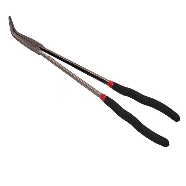 Set Di 4 Pinze A Becchi Lunghi 28 Cm | Piegate A 90° | Per Lavori Di Precisione | Fai Da Te E Professionisti - Foto 4