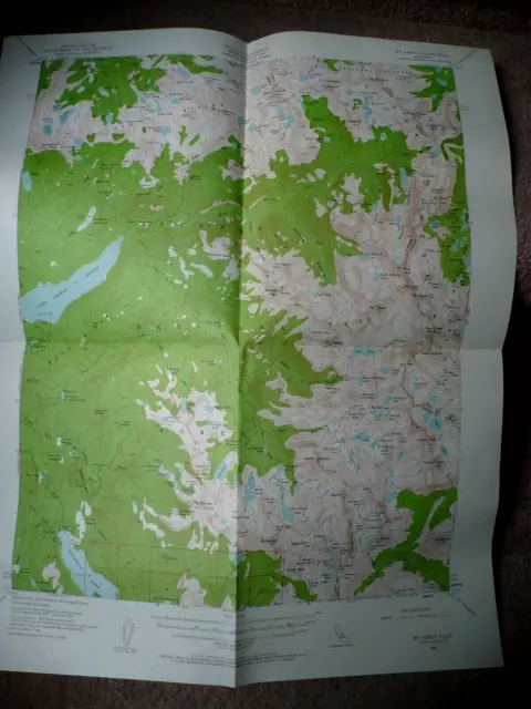 Original USGS Topo Map, Mt. Abbot Quadrangle, CA, 1953, Sierra National Forest