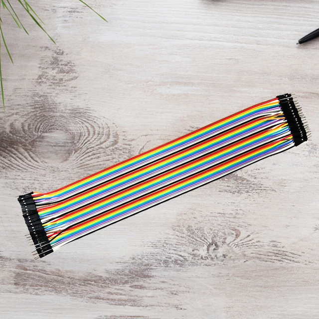 120pcs couleur ruban ligne Breadboard Dupont câble saut cavalier FS2#